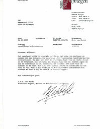 Brief Hans van Hooft aan TPG Post